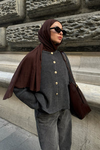 GOLD DÜĞMELİ KISA HIRKA