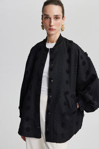 ÇİÇEKLİ DANTEL BOMBER CEKET