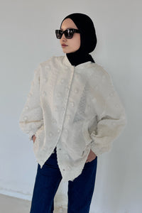 ÇİÇEKLİ DANTEL BOMBER CEKET