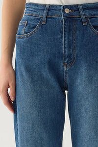 BELİ LASTİKLİ DENİM PANTOLON