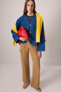%100 PAMUK GABARDIN KARGO PANTOLON