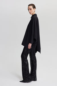 BAĞLAMA DETAYLI OVERSIZE GÖMLEK