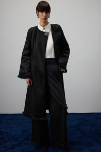 KÜRK DETAYLI KAŞE KABAN