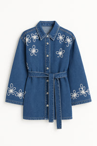 NAKIŞLI DENİM CEKET
