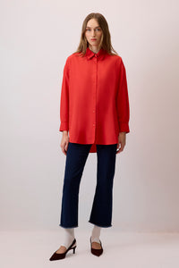 OVERSIZE FİT POPLİN GÖMLEK