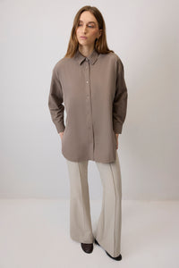 OVERSIZE FİT POPLİN GÖMLEK