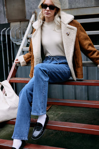 BELİ LASTİKLİ DENİM PANTOLON