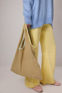 KONTRAST BİYELİ BEZ ÇANTA