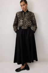 LEOPAR DESENLİ KISA GABARDİN CEKET