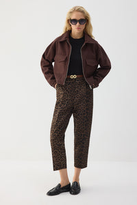 LEOPAR DESENLİ HAVUÇ PANTOLON