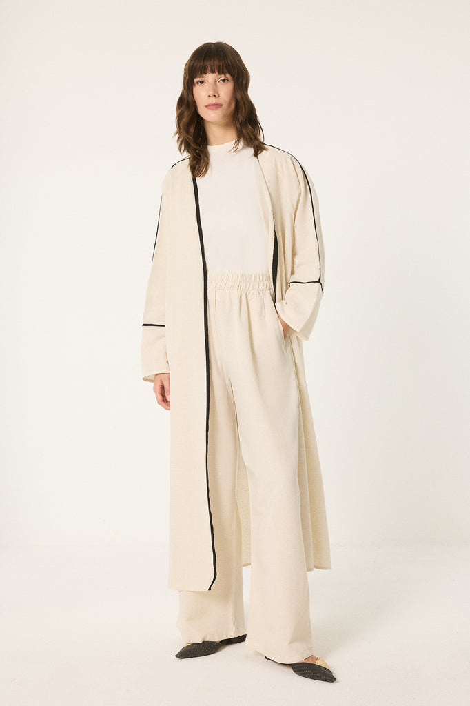 BROŞ TOKALI KRUVAZE DRAPE UZUN ELBİSE – Touche Prive