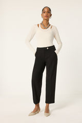 BELİ LASTİKLİ KREP PANTOLON