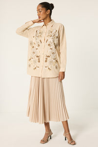 NAKIŞLI OVERSIZE GÖMLEK