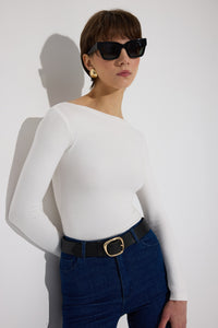 KAYIK YAKA UZUN KOLLU BODY