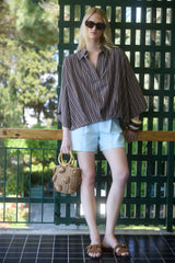 OVERSIZE KESİM ÇİZGİLİ TUNİK