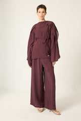PELERİNLİ BLUZ PANTOLON TAKIM